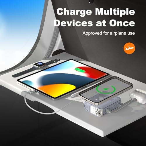 Compact Magnetic Power Bank – P05 Portable Charger with 10000 m Ah Capacity for Fast Wireless Charging, Built-in Cable & Foldable Plug – Perfect Travel Companion for i Phone, Samsung & Android Devices