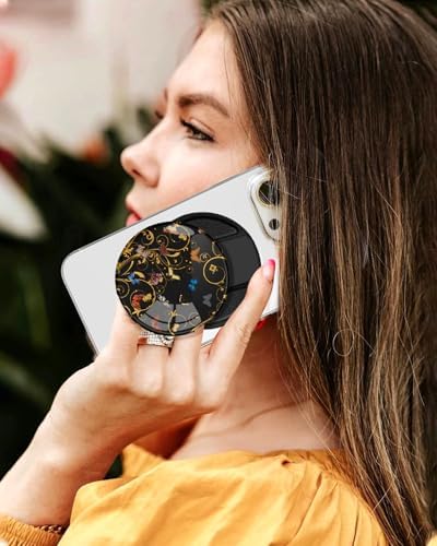 Chic Mushroom Mag Safe Phone Grip for Women – Trendy Ring Kickstand Holder for i Phone 16/15/14/13/12 Series – Stylish, Secure, and Functional Accessory for Texting, Selfies, and Streaming – Lightweight, Durable Design for Everyday Use