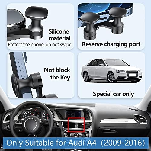 Premium Car Phone Holder Mount for Audi A4, A5, S4, S5, RS4, RS5 & allroad (2009-2016) – Ultimate Mobile Device Bracket with 360-Degree Rotation, Anti-Slip Grip, and Effortless Installation for Safe Driving and Seamless Navigation