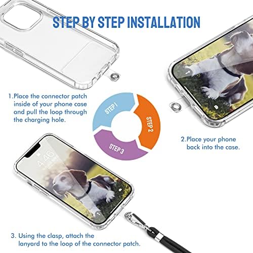 Versatile Black Universal Cell Phone Lanyard – Adjustable Neck Strap for Hands-Free Smartphone Carrying, Compatible with All Models – Multipurpose Design for Keys and Badges – Stylish, Durable, and Convenient Accessory for Professionals and Students