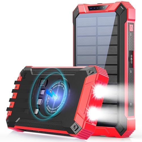 Ultimate GOODaaa 36,000 m Ah Wireless Power Bank with 4 Built-in Cables and 6 Outputs – Fast 15 W Charging for All Devices, Solar Rechargeable, Dual Flashlights, Carabiner Included – Perfect for Travel, Camping, and Outdoor Adventures Ultimate GOODaaa 36,000 m Ah Wireless Power Bank with 4 Built-in Cables and 6 Outputs – Fast 15 W Charging for All Devices, Solar Rechargeable, Dual Flashlights, Carabiner Included – Perfect for Travel, Camping, and Outdoor Adventures