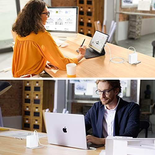 High-Efficiency 100 W USB-C Mac Book Pro Charger – Ultra-Fast Power Adapter for 16, 15, 14, 13 Inch Models with 6.7 ft Cable – Universal Compatibility for Laptops & Smartphones – Portable Travel Charger with Foldable Plug and Cool-Green LED Indicator – Ideal for Rapid Charging on the Go