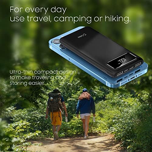 Ultra-Fast 10000 m Ah Portable Power Bank with Dual USB Ports – Universal Charger for Quick Device Replenishment – Lightweight & Compact Power Solution with Included USB Cables (Black) – Optimal Compatibility for On-the-Go Charging