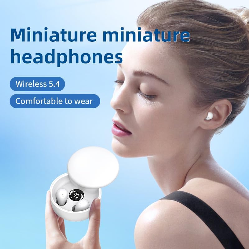 Beige Ergonomic Mini Bluetooth Earbuds – Premium Sound Quality, Hassle-Free Auto Pairing, and IPX5 Waterproof for Active Lifestyles with Ultimate Comfort and Portability