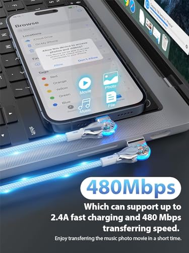 10 FT Right Angle Lightning to USB C Cable – MFi Certified Fast Charging & Data Sync Cord for i Phone 14/13/Pro/12/Max/11/X/XS/XR/8 – Durable Nylon Braided Design, Perfect for Gaming & Movie Watching – 480 Mbps Transfer Speed, Universal Compatibility with Apple Devices, 10000+ Bend Test Resistance, Safe Charging with No Warning Messages – Ideal for Mobile Gamers & Power Users