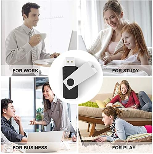 TOPESEL 10 Pack 16 GB USB 2.0 Flash Drives – Sleek Swivel Design for Effortless Data Transfer and Enhanced Compatibility – Ideal for Personal and Professional Use – Reliable Portable Memory Sticks in Classic Black – Perfect for Backups, File Sharing, and On-the-Go Storage