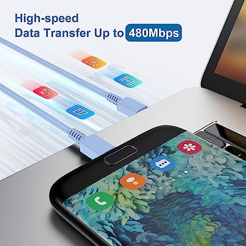 Ultra-Fast 25 W PD Type C Charger Duo with 6 ft USB-C Cables – Essential Charging Set for Android Galaxy S25, S24, S23, S22, S21, Note Series – Compact Design, Enhanced Safety Features, Ideal for Home & Travel