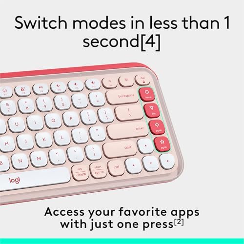 Elevate Your Workspace with the Logitech POP ICON Wireless Bluetooth Keyboard – Stylish Graphite & White Design, Effortless Multi-Device Switching, Comfortable Low-Profile Typing, and Customizable Keys for Enhanced Productivity on Laptops, Tablets, and PCs