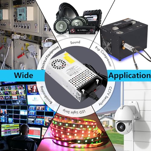 High-Performance 110 V AC to 12 V DC Power Supply Transformer – 50 A 600 W Switching Mode Adapter for CCTV Systems, 3 D Printers, and Security Equipment – Unmatched Efficiency and Broad Compatibility