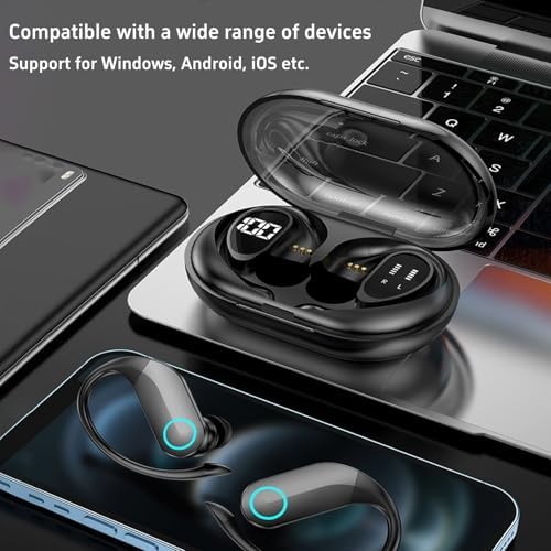 Premium Bluetooth 5.3 Wireless Earbuds with Charging Case – Unmatched 48-Hour Playtime, Immersive Deep Bass Audio, and Rugged IPX6 Waterproof Design – Ideal for Active Lifestyles and Effortless Compatibility with TV, Phone, and Laptop