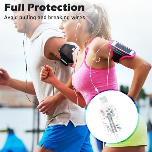 Charming Flower Butterfly Cable Protector for i Phone Chargers – Stylish Bright Blue Data Cable Saver for i Phone 11, 12, 13, 14 Pro Max, XS, XR, X, 7 & 8 Plus – Durable Cord Shield Enhancing Lifespan & Connection Reliability – Perfect i Phone Charger Accessory for Everyday Use