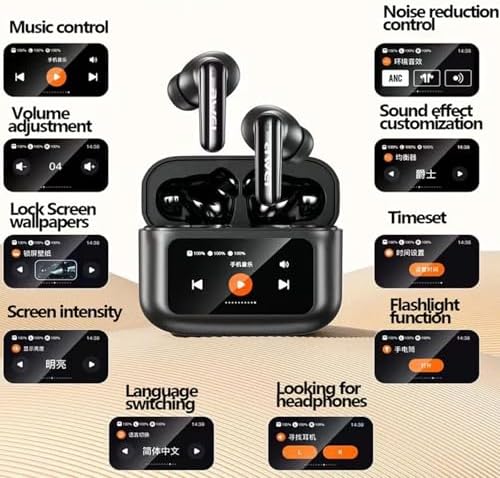 Revolutionize Your Audio Experience with AWEI Wireless Earbuds – Cutting-Edge Bluetooth 5.4 Technology, Waterproof Design, Touch-Control Convenience, and LED Display for i Phone & Android Users on the Go, Perfect for Active Lifestyles and Audiophiles Seeking Unmatched Sound Quality