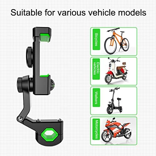 Universal Handlebar Compass Phone Holder for Bikes, Motorcycles, and Scooters – Secure Mount for 4.7″-6.8″ Smartphones, Easy Installation, Built-in Navigation Compass, Durable Weather-Resistant Design, Hands-Free Convenience for Safe Riding