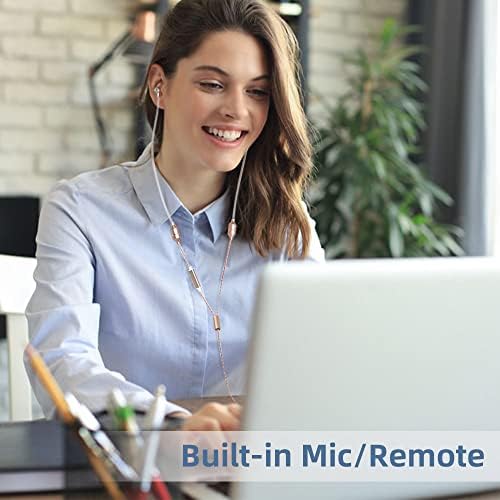 Discover Unmatched Audio Safety with ibrain EMF-Free Air Tube Headphones – Stylish Rose Gold Wired Earbuds Featuring Noise Isolation and Built-in Microphone for High-Quality Sound and Enhanced Device Compatibility