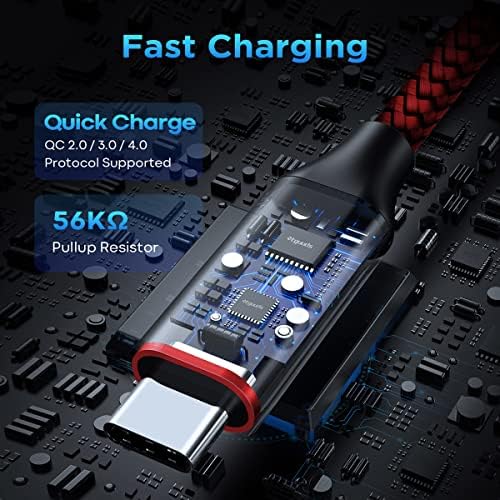 etguuds 20 ft USB C Cable – Long Nylon Braided Charger for Fast Data Transfer & Charging – USB-A 2.0 to Type C Compatibility for Samsung Galaxy Note, LG, Moto, Pixel, Switch & More – Durable Connection for Home & Office Use