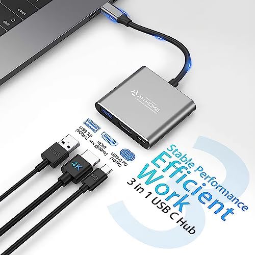 Ultimate 3-in-1 USB-C Hub HDMI Adapter for Mac Book Pro & Air – 100 W Power Delivery, High-Speed Data Transfer & Portable Design for Effortless Connectivity and Enhanced Productivity