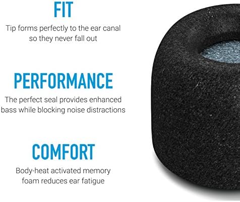 Elevate Your Listening Experience with Comply Memory Foam Earbud Tips for Google Pixel Buds & A-Series | Ultimate Comfort & Secure Fit | Enhanced Noise Isolation in Black – Medium (3 Pairs) for Optimal Audio Clarity and Convenience