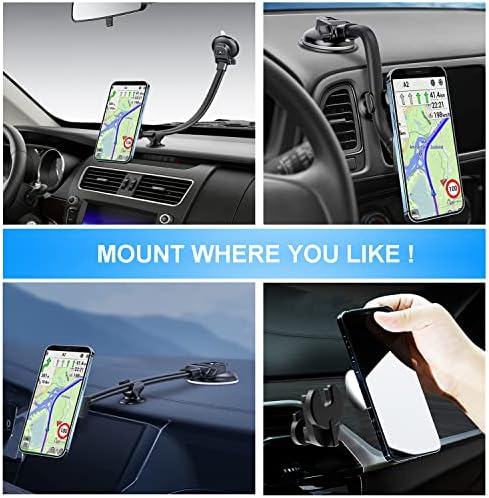 Pop Socket-Compatible Car Phone Mount – Advanced Dashboard & Windshield Holder with Robust Suction Technology for All Smartphones – 360-Degree Rotation for Optimal Hands-Free Navigation & Enhanced Driving Safety – Sleek, Modern Aesthetic for Today’s Vehicles – Effortless One-Handed Adjustments