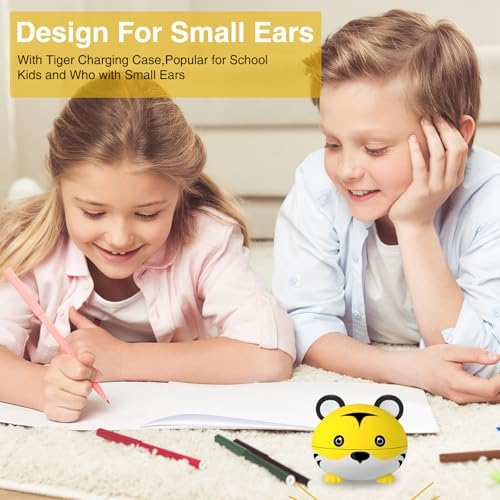 Penguins Kids Bluetooth Headphones – Safe 85 d B Volume Limited Earbuds with 30-Hour Playtime, Waterproof Touch Control for Small Ears – Ideal for School, Travel, and Home Use with Superior Device Compatibility and Child-Friendly Design