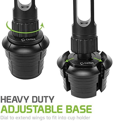 Universal Tablet Car Holder Mount – Cellet Premium Cup Holder Cradle with 360-Degree Rotation for i Pad, Samsung Galaxy, Amazon Fire, and Microsoft Surface – Effortless Installation, Optimal Stability, and Enhanced Viewing Experience While Driving