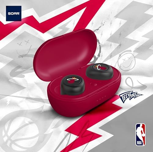 SOAR NBA True Wireless Earbuds V.2 – Elevate Your Audio Experience with State-of-the-Art Bluetooth 5.0, Exceptional Sound Quality, and Official NBA Branding for Ultimate Fan Engagement, Designed for Comfort and Hands-Free Convenience