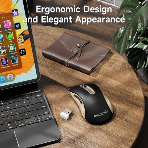 Upgrade Your Workflow with the Memzuoix 2.4 G Wireless Mouse – Ergonomic and Portable 1400 DPI USB Mouse for Laptop, PC & Desktop | 5 Customizable Buttons for Ultimate Control | Ideal for Professionals and Casual Users Alike