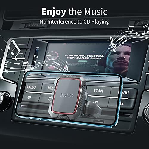 Revolutionary OQTIQ Magnetic CD Slot Phone Mount for Effortless Smartphone Access – Six Ultra-Strong Magnets for i Phone, Samsung Galaxy, LG & More – Hands-Free Convenience with 360° Rotation for Optimal Viewing Angles – Compact Design for Any Vehicle Interior – Elevate Your Driving Safety and Experience