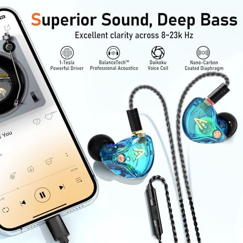 Unleash Exceptional Sound Quality with Vibes 202 MC USB-C Wired Earbuds: Premium Hi-Fi Audio, Advanced Noise Isolation, Ergonomic Comfort for i Phone 15/16 – Built-In Microphone for Effortless Communication & Durable Silver-Plated Cable – Includes Portable Case for On-the-Go Convenience