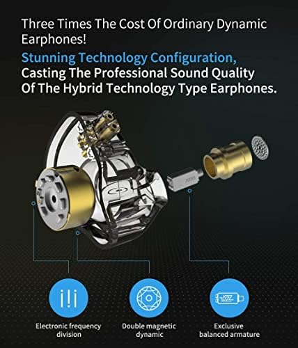 Elevate Your Audio Experience with KZ ZSN Pro X Wired Earbuds – Premium Hybrid IEMs Featuring 1 BA & 1 DD for Rich Bass and Crystal Clear Sound, Ergonomic Comfort for All-Day Wear, Detachable Cable for Personalization, Perfect for Musicians and Audiophiles, Stylish Gold Finish Enhancing Device Compatibility