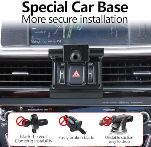 Kia Optima K5 Smartphone Holder Mount (2016-2020) – Premium 360-Degree Adjustable Car Phone Bracket for Enhanced Safety & Convenience, Effortless Tool-Free Installation, Durable Design for All Mobile Devices