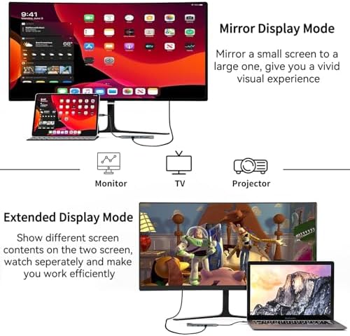 Elevate Your Workflow with the USB C to Dual HDMI Adapter – Ultimate Type C HDMI Splitter for Dual Monitor Setups, Featuring Fast USB 3.0 Hub and 100 W Power Delivery for Mac Book, Dell XPS, HP, Surface & Chromebook – Ideal for Multitasking and Professional Use