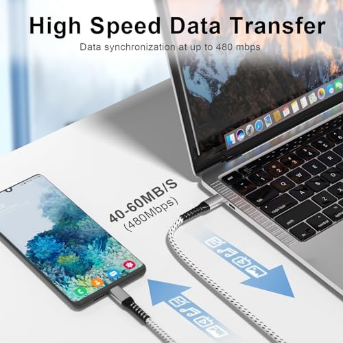 10 Ft USB-C to USB-C Cable 3 Pack – Lightning-Fast Charging for i Phone 15/16, Mac Book & Samsung Galaxy – Extra Long, High-Performance Power Delivery – Durable Design for Ultimate Versatility and Convenience