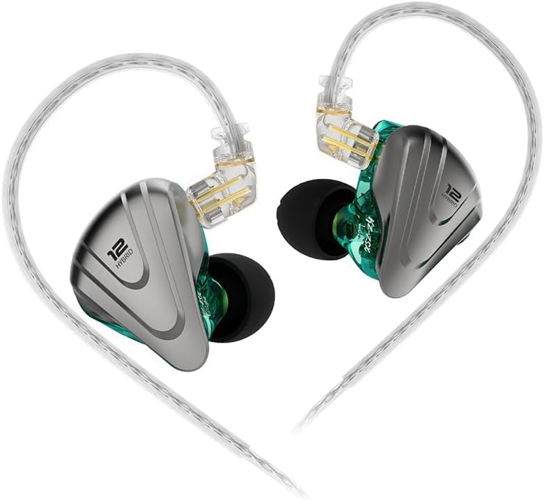 Kinboofi KZ ZSX Hybrid In-Ear Monitor Earbuds – Premium 5 Balanced Armature and 1 Dynamic Driver IEMs with Zinc Alloy Faceplate, Detachable 2-Pin Cable, and Ergonomic Design for Superior Comfort and Audio Clarity in Striking Purple Finish