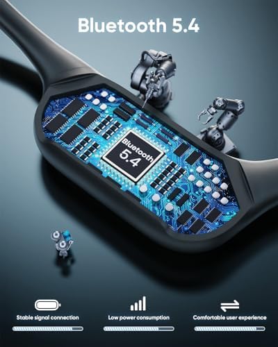 Revolutionary IP68 Waterproof Bone Conduction Headphones with 32 GB MP3 Storage – Cutting-Edge Bluetooth 5.4 for Effortless Syncing – Perfect for Aquatic Sports, Running, and Outdoor Adventures – Open-Ear Safety Design for Enhanced Awareness and Comfort – Superior Sound Quality Tailored for Fitness Aficionados and Water Enthusiasts