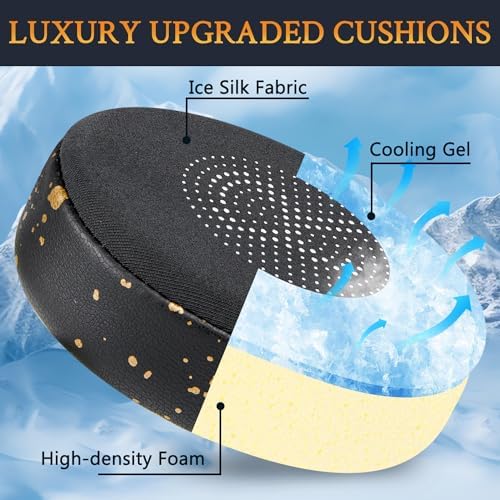 Revolutionary SOULWIT Cooling Gel Earpads for Jabra Evolve2 65 & 40 – Experience Ultimate Comfort with Breathable Ice Silk Fabric – Superior Replacement Ear Cushions for On-Ear Wireless Headsets – Perfect for Long Hours of Use in Sleek Black – Elevate Your Listening Experience with Enhanced Performance and Style