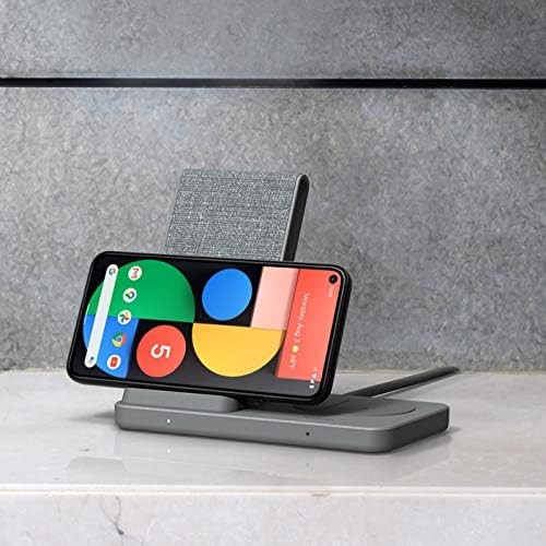 Upgrade Your Charging Game with the i Ottie i ON Wireless Duo Charger – Google-Certified Dual Power Hub Featuring 10 W Smartphone Stand & 5 W Accessory Pad for Effortless Qi Charging of Pixel Devices, Stylish Dark Grey Finish Enhances Any Space – Complete with Power Cable & Adapter for Instant Setup and Optimal Performance