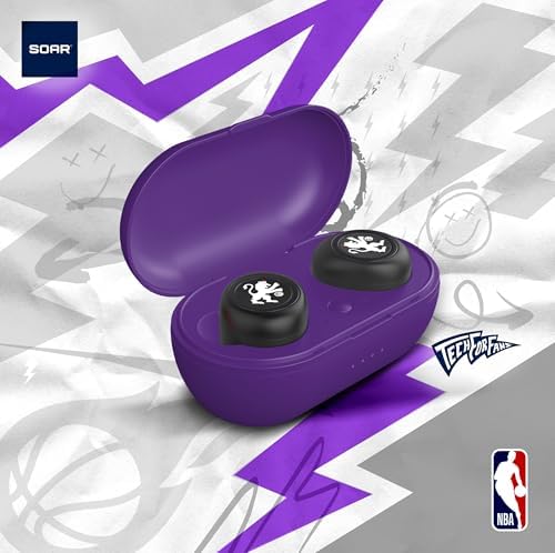 SOAR NBA True Wireless Earbuds V.2 – Elevate Your Audio Experience with State-of-the-Art Bluetooth 5.0, Exceptional Sound Quality, and Official NBA Branding for Ultimate Fan Engagement, Designed for Comfort and Hands-Free Convenience