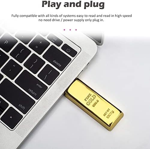 Borlter Clamp 64 GB Gold Bar USB Flash Drive – Quirky Novelty Memory Stick for Fast Data Storage & Enhanced Compatibility – Perfect for Professionals and Students