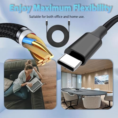 Wadoy 16ft USB-C Cable Compatible with Meeting Owl 3,USB C Cable Replacement for Meeting Owl 3,20Gbps Extension Type C Cable for Larger Meeting Room,Longer Table – Enhanced Compatibility and Speed