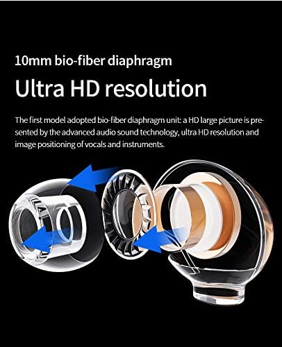 Unleash Immersive Audio with keephifi BLON BL01 In-Ear Headphones – Advanced 10 mm Bio-Fiber Diaphragm for Deep Bass & Effective Noise-Canceling; Perfectly Designed for Gaming, Sports, and Music – Lightweight Build with Detachable Cable for Optimal Device Compatibility and Zero Latency Sound Quality