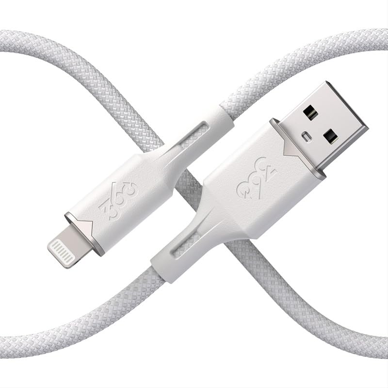 Elevate Your Charging Experience: 360 Electrical Fluid USB-A to Lightning Cable – MFi Certified, 5 Feet of Fast Charging Power for Apple i Phone 14/13/12/11/X & i Pad – Durable Design with Stylish Powder Finish for Ultimate Convenience Elevate Your Charging Experience: 360 Electrical Fluid USB-A to Lightning Cable – MFi Certified, 5 Feet of Fast Charging Power for Apple i Phone 14/13/12/11/X & i Pad – Durable Design with Stylish Powder Finish for Ultimate Convenience