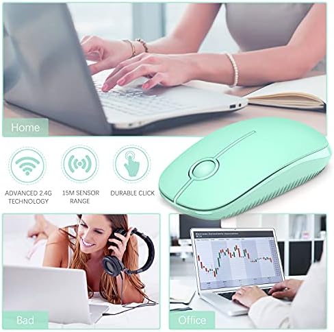 Sleek Vssoplor Wireless Mouse – Ultra-Slim Silent Optical Companion for Laptops & PCs | 2.4 GHz Nano Receiver, Perfect for Quiet Workspaces & Travel | Enhanced Compatibility for Windows, Mac & Linux