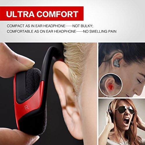 Compact Sports Bluetooth Headphones – Ergonomic Wrap-Around Wireless Earphones with Built-In Microphone, Exceptional Sound Quality, 12-Hour Battery Life, Foldable Design for Easy Portability, Perfect for Active Lifestyles – Black