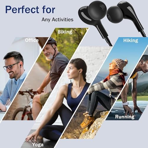 Premium Pink USB-C Earbuds for i Phone 15/16 Pro Max & Samsung Galaxy S21-S24 Ultra – Hi-Fi Stereo Wired Headphones with Hands-Free Microphone, On-the-Go Volume Control & Ergonomic Magnetic Design for Ultimate Comfort and Style