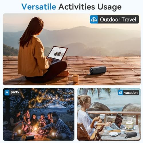 High-Capacity Portable Power Bank with 100 W AC Outlet – 98 Wh/27000 m Ah Fast Charging Laptop Charger with 65 W PD USB-C for Business Trips and Outdoor Adventures – Ultimate Backup Power Source for All Devices