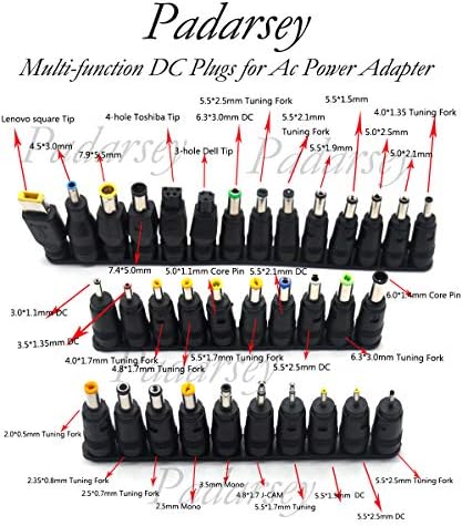 Universal 96 W AC Power Adapter Charger with 34 Multi-Compatible Tips – Ideal for Notebooks, Laptops, Tablets, and More – Supports 12 V-24 V Output for Acer, Dell, Lenovo, HP, and More – Perfect for Travel, Office, and Home Use – Enhanced Speed and Versatility for All Your Charging Needs