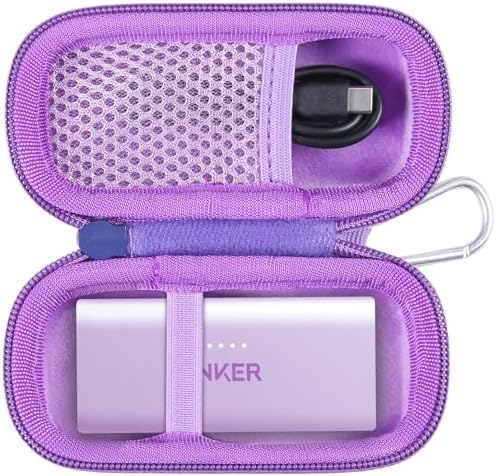 Premium co2 CREA Purple Hard Case for Anker 621 Nano Power Bank – Enhanced Shock Protection and Seamless Port Access for 5,000 m Ah Portable Charger – Ultimate Travel Companion and Stylish Accessory
