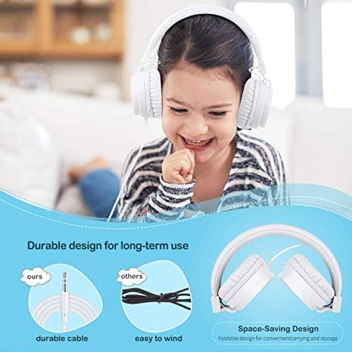 Gorsun Pink Adjustable Kids Headphones – Lightweight Stereo Earphones for Toddlers, Customizable Fit for Growing Ears, Durable Design for Learning & Play, Ideal for All Devices, Protect Hearing with Volume Limiting Features