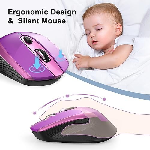 Elevate Your Productivity with the Race GT USB C Wireless Mouse – Ergonomic Design, 2.4 GHz Connectivity, and 6 Customizable Buttons for Mac & PC Users – Precision at Your Fingertips with Adjustable DPI Settings for Seamless Work and Play