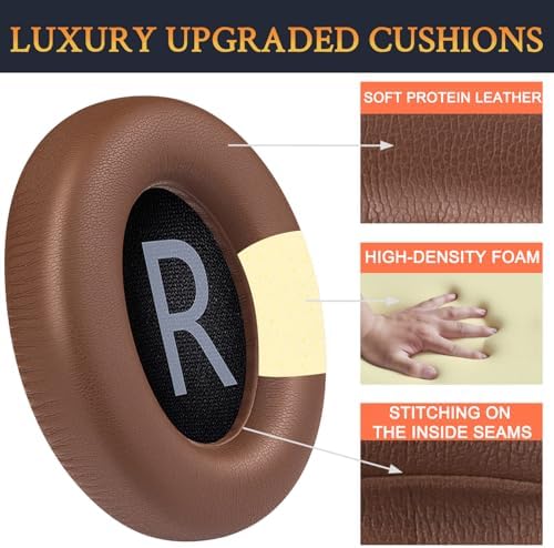 Upgrade Your Bose 700 Headphones with SOULWIT Luxurious Replacement Earpads – Premium Protein Leather & High-Density Foam for Optimal Noise Isolation and Comfort – Stylish Purple-Black Design Perfect for Audiophiles & Casual Listeners